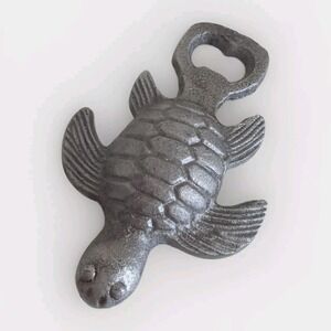 Sea Turtle Bottle Opener Nautical Bar Decor Tommy Bahama Sturdy Heavy Cast Iron?
